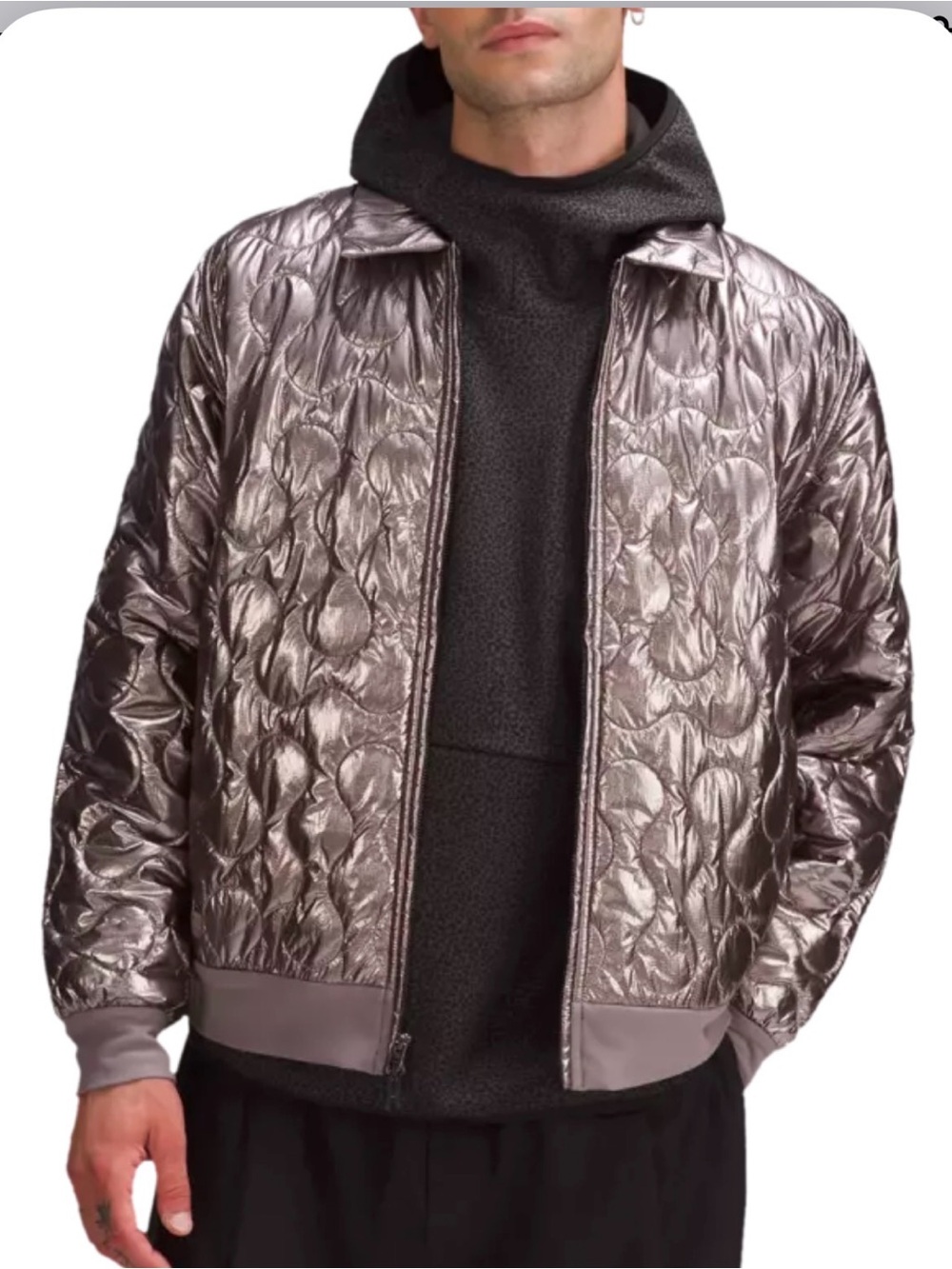 LULULEMON 
Lab Metallic Quilted Bomber Jacket